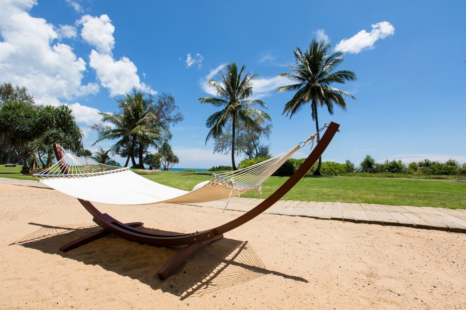 Hammock on tropic beach